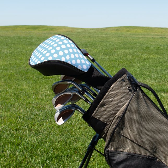 Blue Polka Dots, Polka Dot Pattern, Dots, Dotted Golf Head Cover (In Situ)