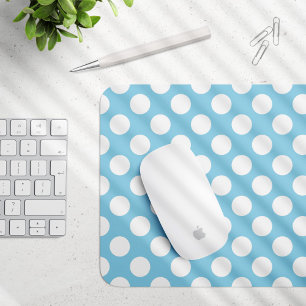 Blue Polka Dots, Polka Dot Pattern, Dots, Dotted Mouse Mat