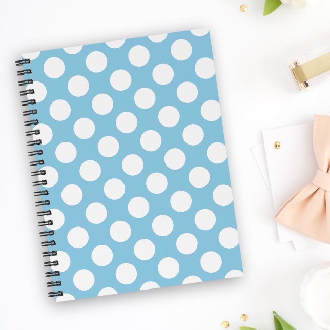 Blue Polka Dots, Polka Dot Pattern, Dots, Dotted Notebook (Creator Uploaded)