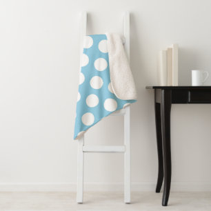 Blue Polka Dots, Polka Dot Pattern, Dots, Dotted Sherpa Blanket