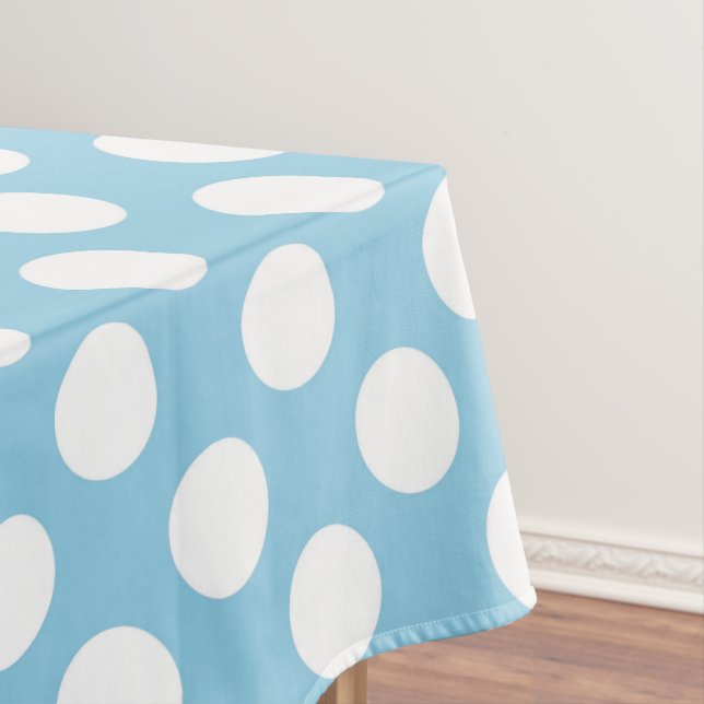 Blue Polka Dots, Polka Dot Pattern, Dots, Dotted Tablecloth (In Situ)