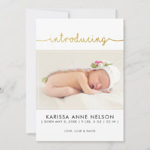 blue polka dots portrait hand lettering birth holiday card