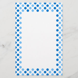 Blue Polka Dots Stationery