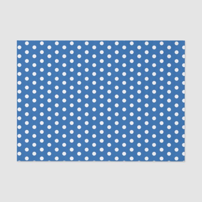 Blue Polka Dots Tissue Paper (Front)