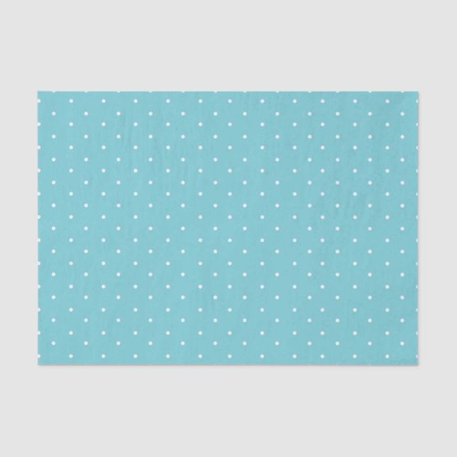 Blue Polka Dots Tissue Paper (Front)