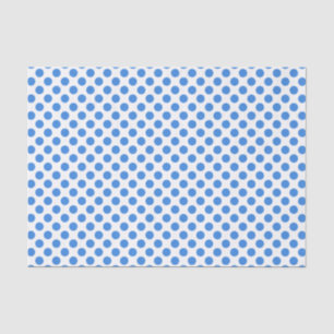 Blue Polka Dots with Customisable Background Tissue Paper