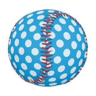 Blue Polka Dotted Baseball
