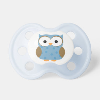 Blue Polka Dotted Owl Pacifier