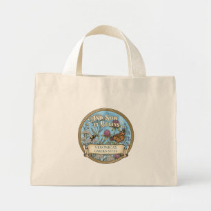 Blue Pollinator Garden Custom Tote Bag