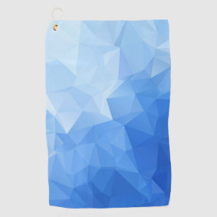 Blue polygonal design golf towel