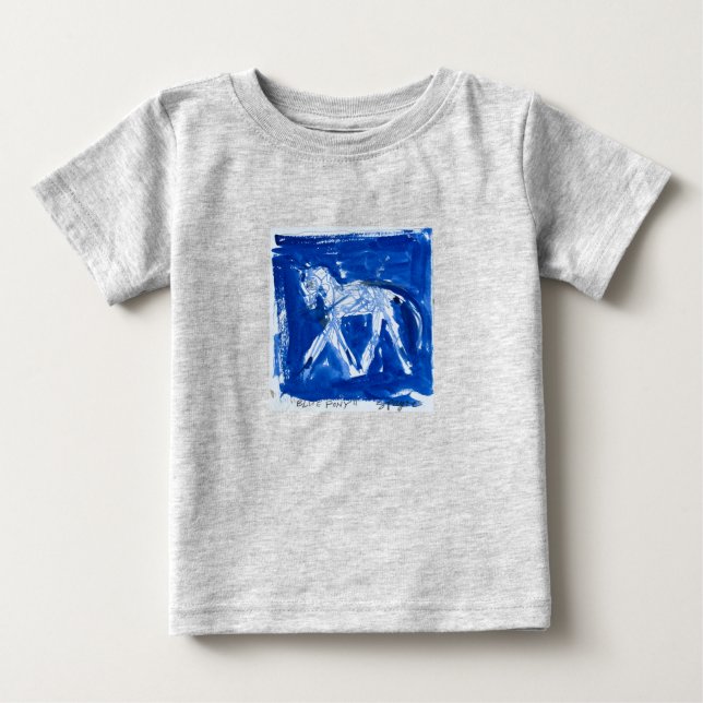 Blue Pony Baby T-Shirt (Front)