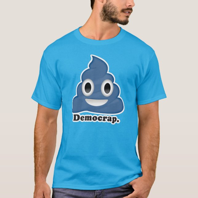 Blue Poo Democrap T-Shirt (Front)
