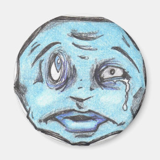 Blue POO HEAD magnet