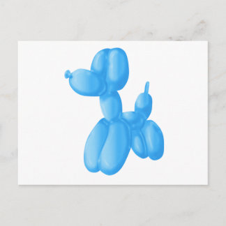 Blue Poodle Postcard
