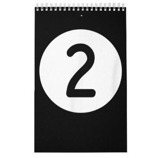 Blue Pool Ball Number Two Billiards Snooker Calendar