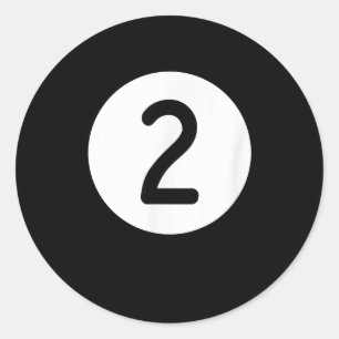 Blue Pool Ball Number Two Billiards Snooker Classic Round Sticker