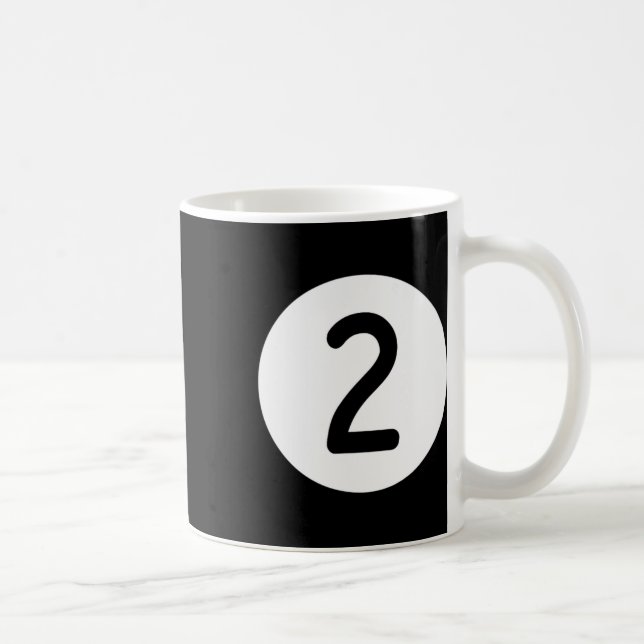 Blue Pool Ll Number Two Billiards Snooker Billard  Coffee Mug (Right)