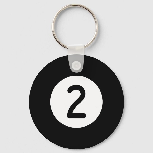 Blue Pool Ll Number Two Billiards Snooker Billard  Key Ring (Front)