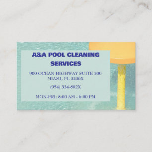 Blue Pool Maintenance Business Card