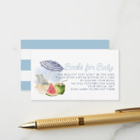 Blue Pool Party Tropical Baby Shower Book Request