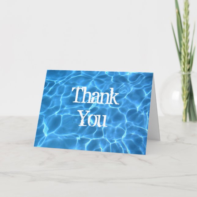 Blue Pool Thank You Card (Front)