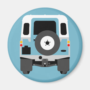 Blue Pop art Classic MK3 Land Rover Magnet