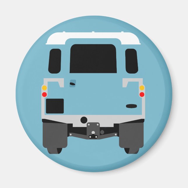 Blue Pop art Classic MK3 Land Rover Magnet (Front)