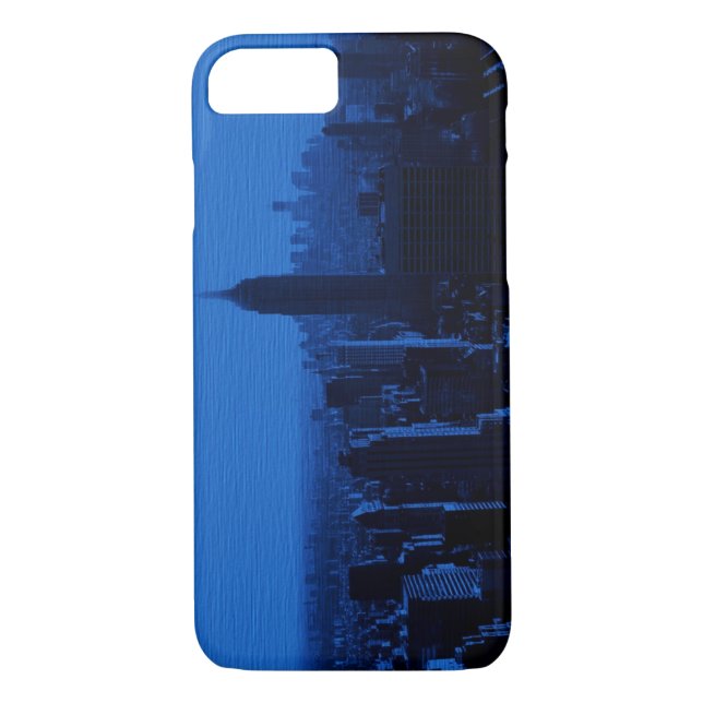 Blue Pop Art New York City iPhone 7 Case (Back)
