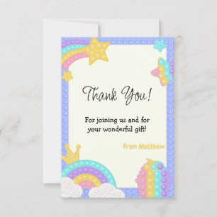 Blue Pop It Fidget Thank You Card