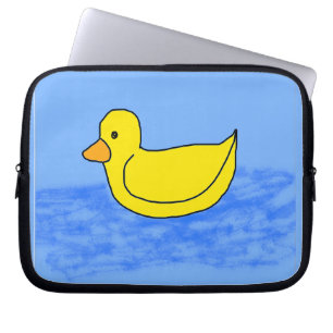 Blue Popcorn Anime Ducky  Laptop Sleeve