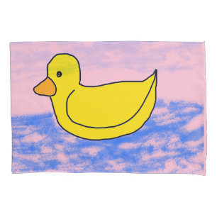 Blue Popcorn Anime Ducky Pillowcase