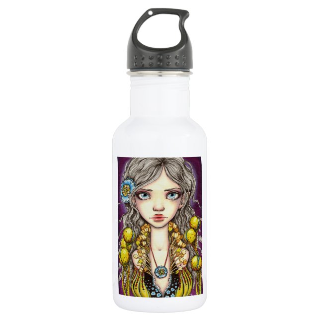 Blue Poppy 532 Ml Water Bottle (Front)