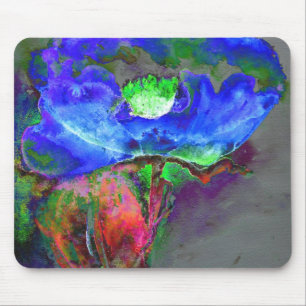 Blue Poppy Mouse Mat