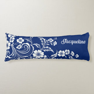 Blue Porcelain Bloom Body Cushion