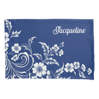 Blue Porcelain Bloom Pillowcase