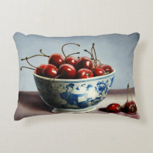 Blue Porcelain & Cherries