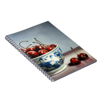 Blue Porcelain & Cherries Notebook