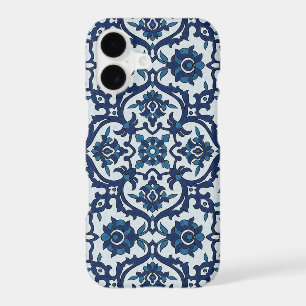 Blue Portuguese Azulejos Floral Tile Pattern