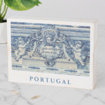 Blue Portuguese Tiles with two angels