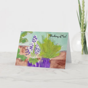 Blue Pots Card