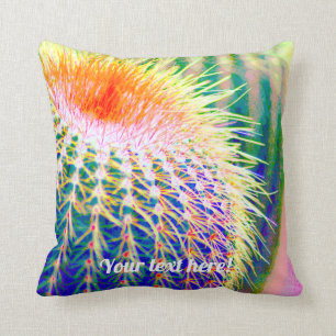 Blue Prickly Cactus Plant Cushion