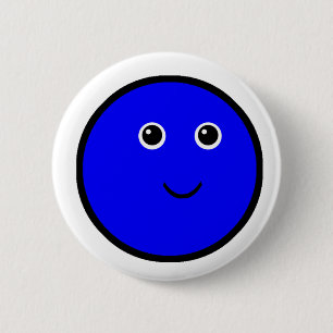 Blue - Primary Colour 6 Cm Round Badge