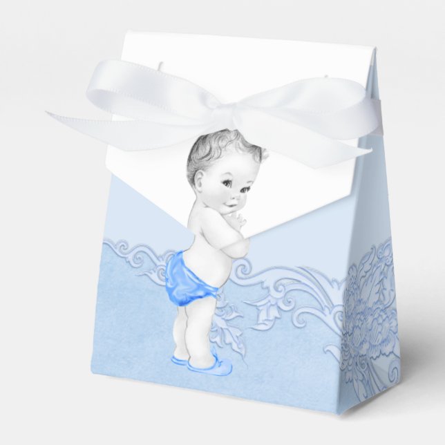 Blue Prince Baby Shower Favour Boxes (Front Side)