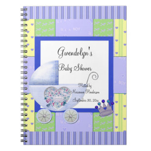 Blue Prince Baby Shower Spiral Notebook
