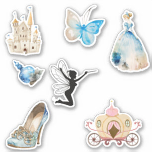 Blue princess sticker pack