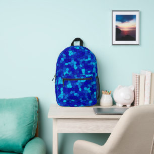 Blue Printed Backpack