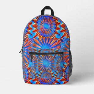 Blue Printed Backpack