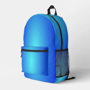 Blue Printed Backpack