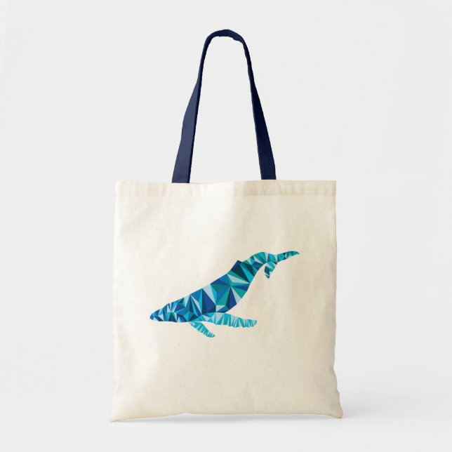 Blue Prism Humpback Whale Tote Bag (Front)