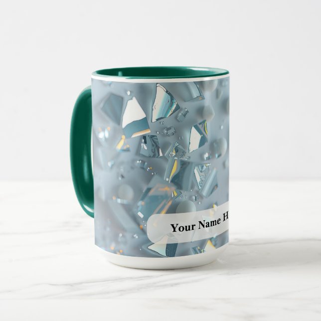 Blue Prism Pearl Shatter Mug (Front Left)